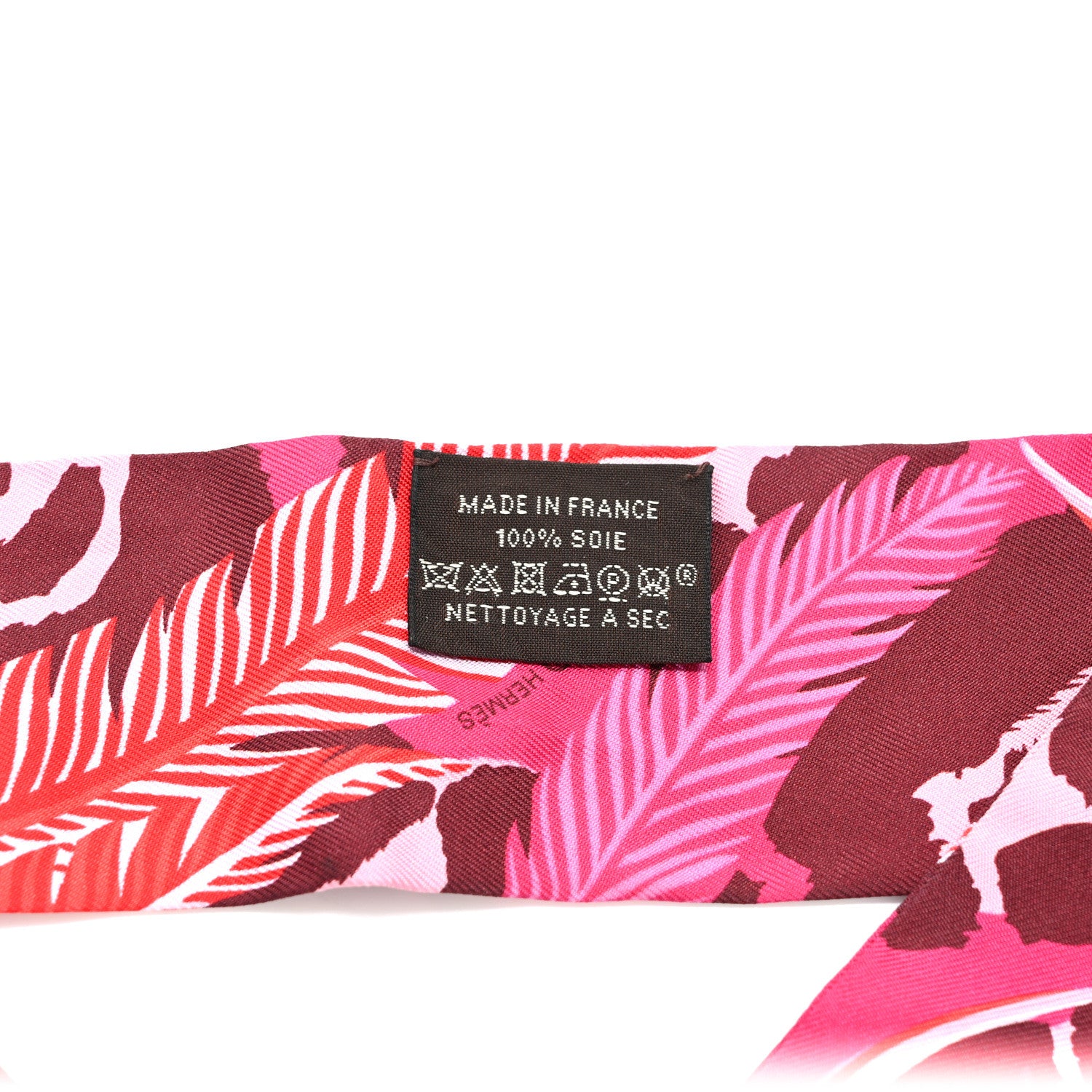 Hermes Silk Jaguar Quetzal Twilly Fuchsia Rose Bordeaux 3 of 4