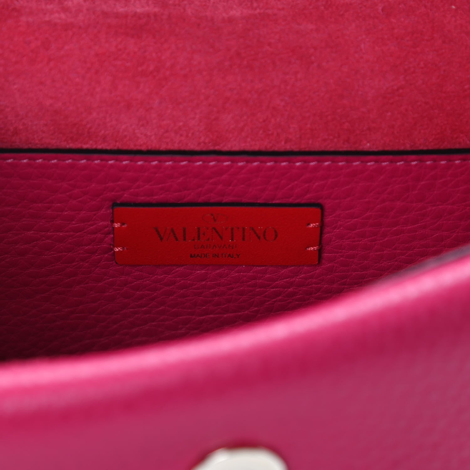 Valentino Garavani Pebbled Calfskin Rockstud Double Flap Crossbody Bag Blossom 6 of 9