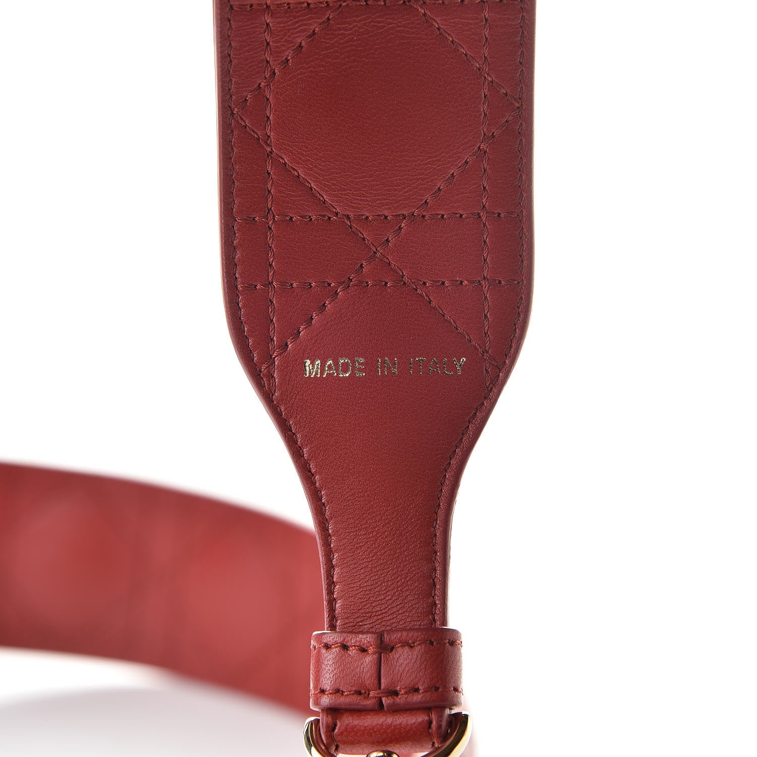 Christian Dior Lambskin Cannage Shoulder Strap Red 4 of 5