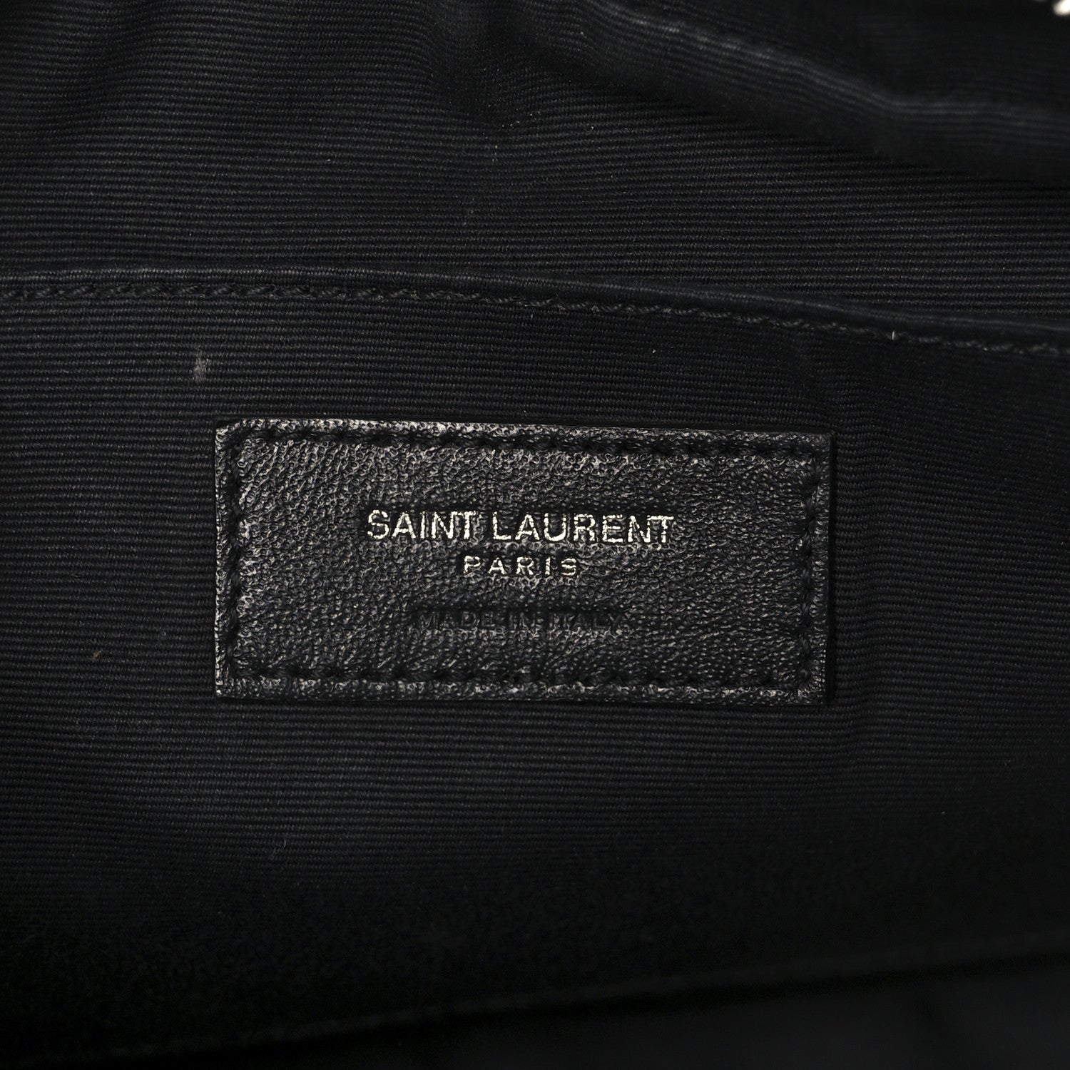 Saint Laurent Calfskin Matelasse Monogram Monochrome Lou Camera Bag Black 6 of 10