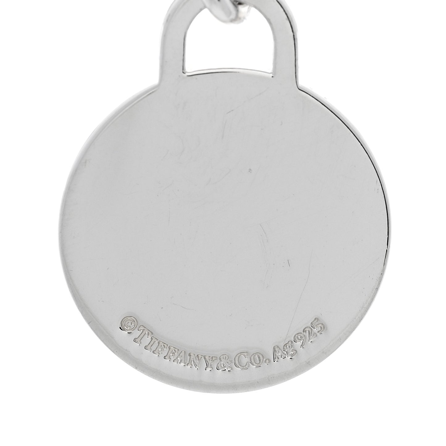 Sterling Silver Round Tag Charm Bracelet