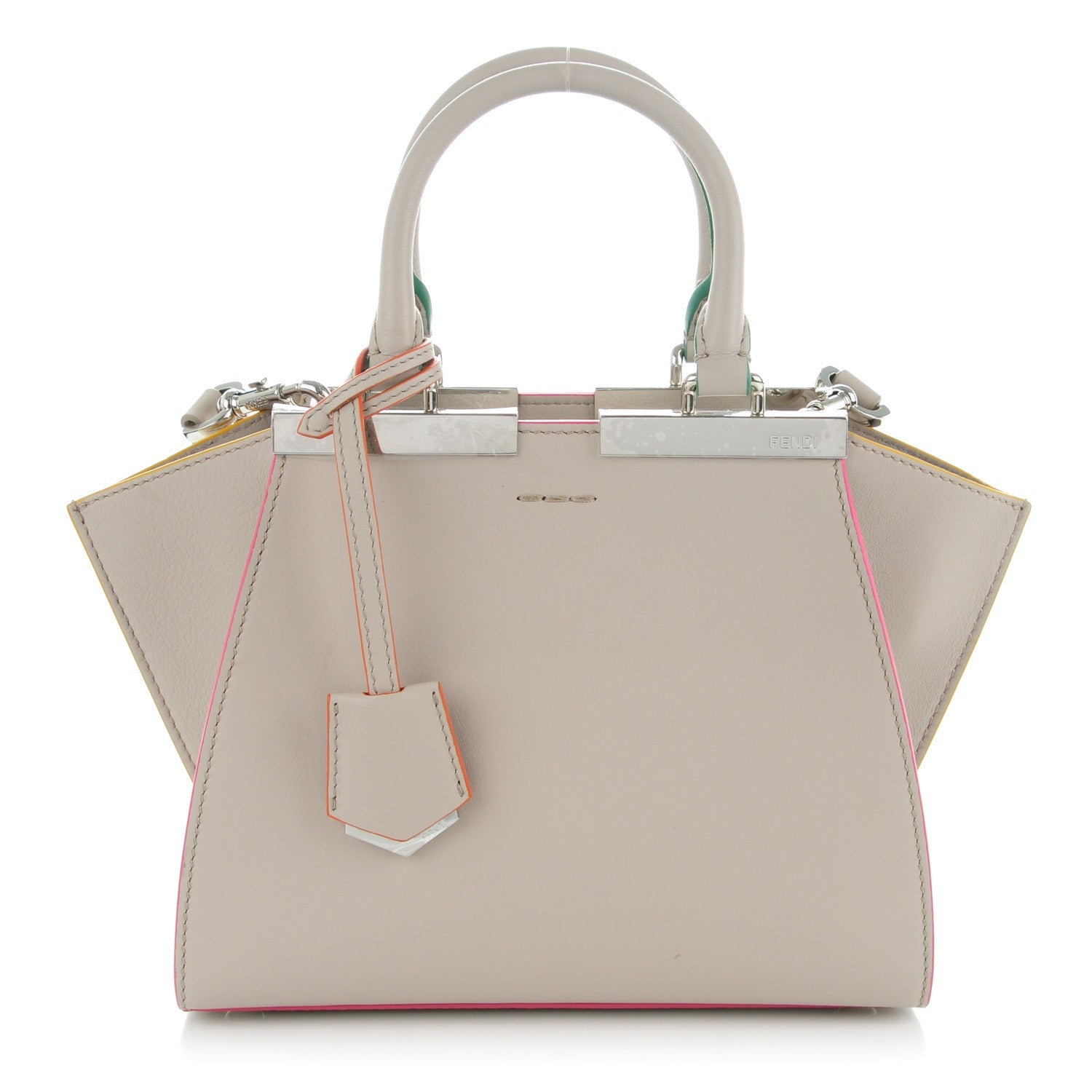 Fendi Vitello Dolce Mini 3Jours Tote Grigio Polvere 1 of 9