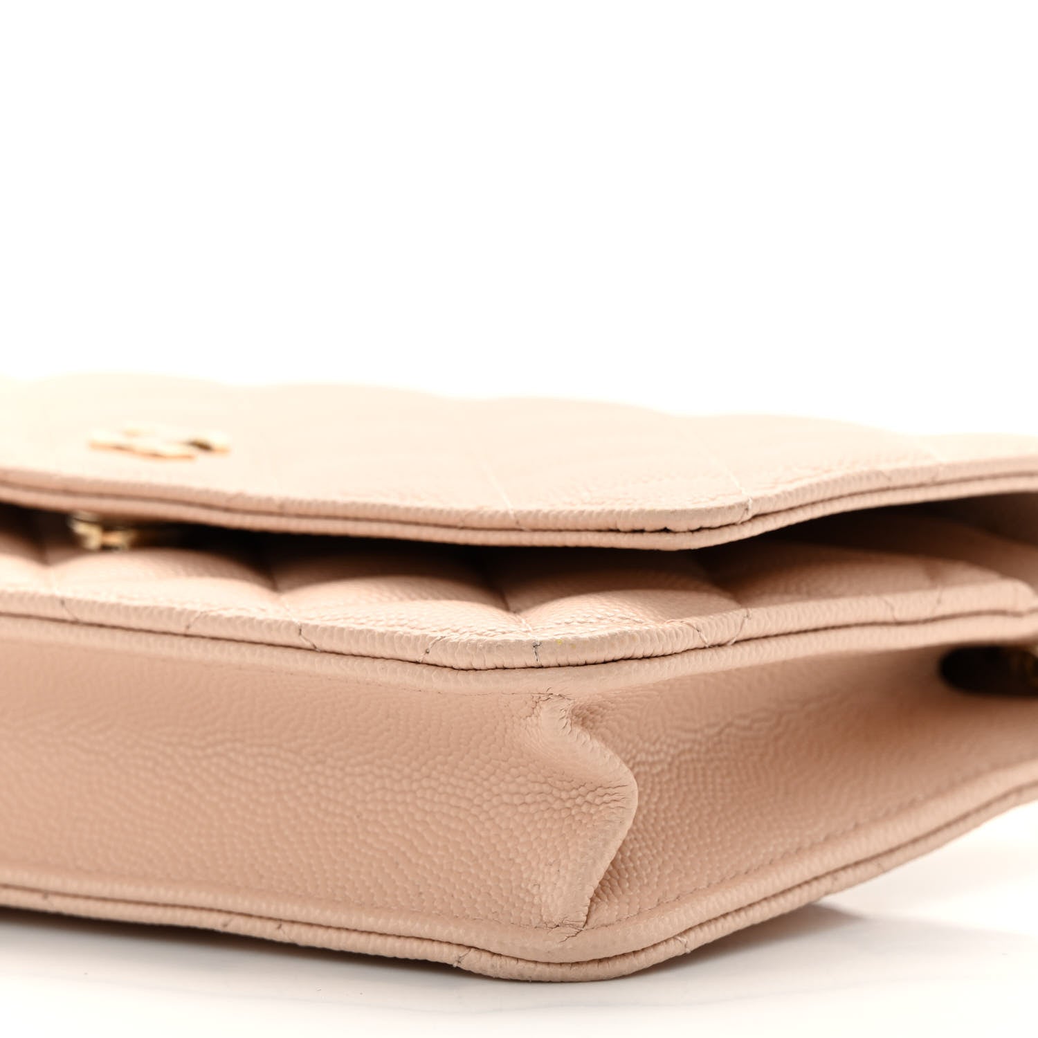Chanel Caviar Quilted Wallet on Chain WOC Light Beige 12 of 15