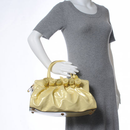 Valentino Garavani Coated Canvas Lacca Fleur Frame Bag Yellow 2 of 7