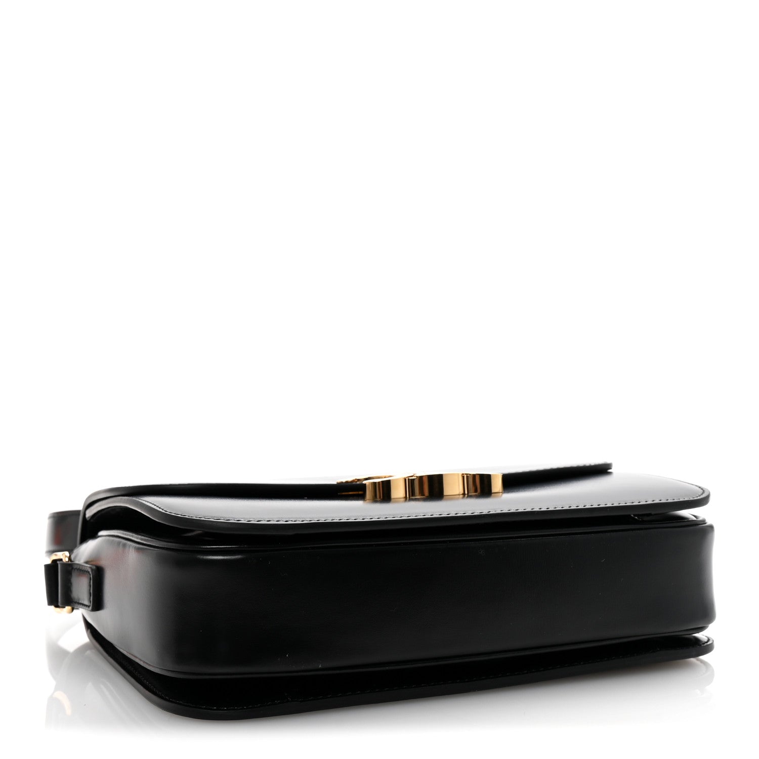 Celine Shiny Calfskin Medium Triomphe Black 4 of 10