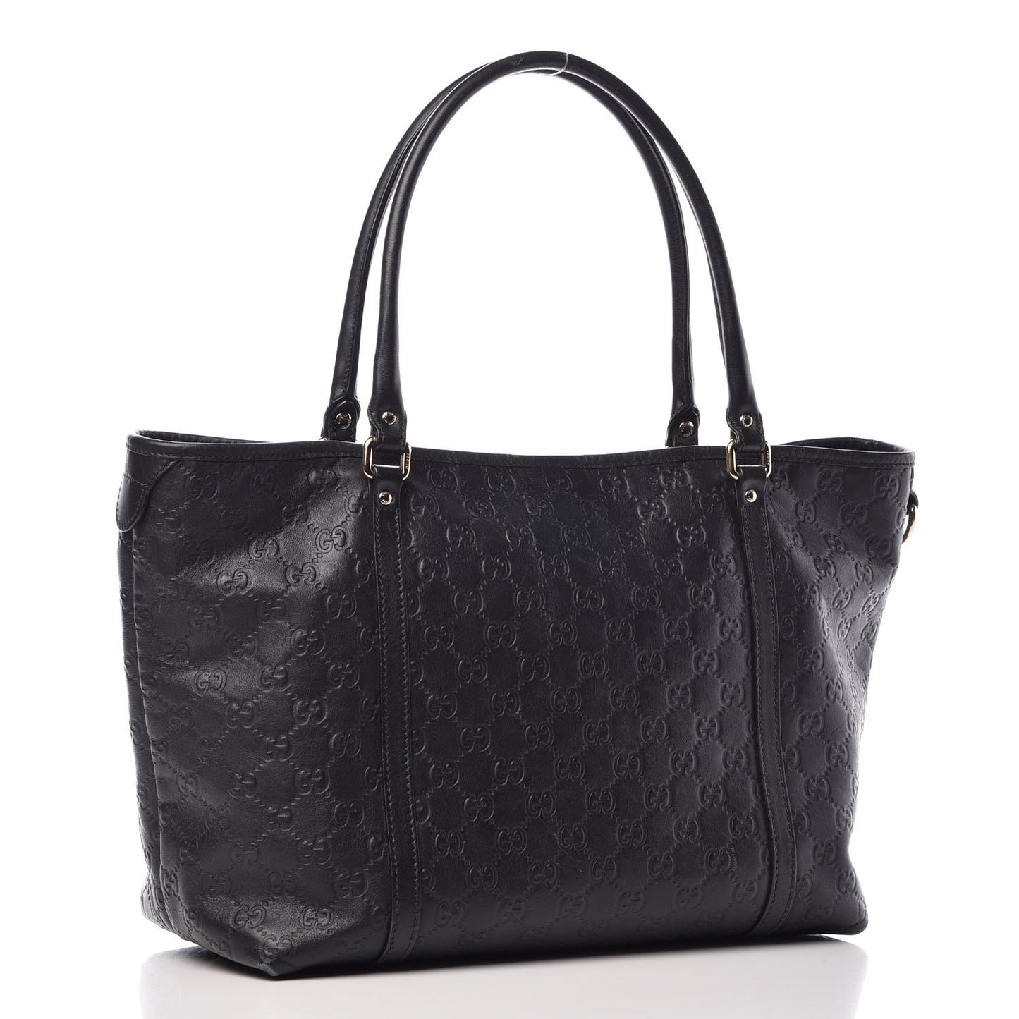 Guccissima Vitello Tender Medium Joy Tote Black