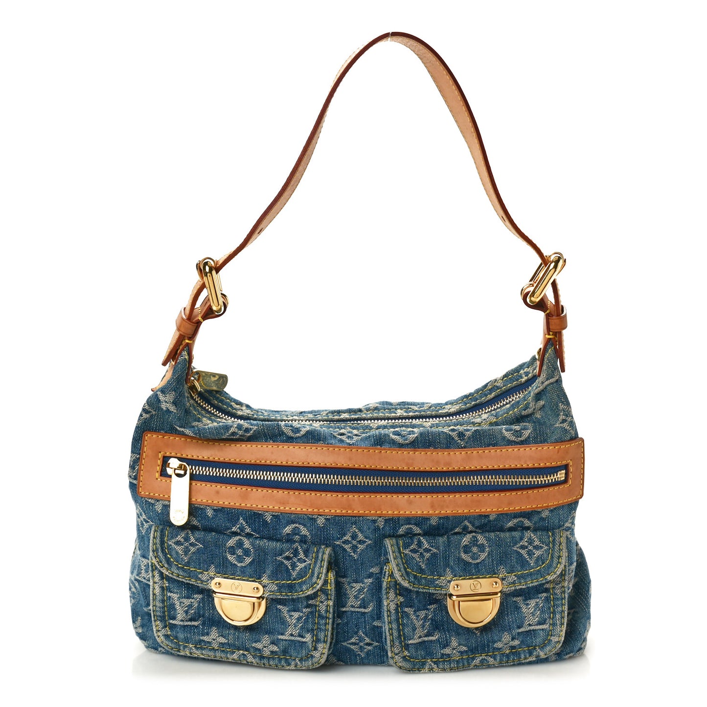 Monogram Denim Baggy PM Blue