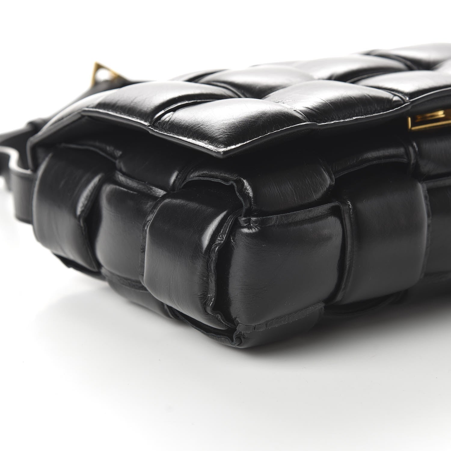 Bottega Veneta Paper Calfskin Maxi Intreccio Padded Cassette Crossbody Bag Black 6 of 9