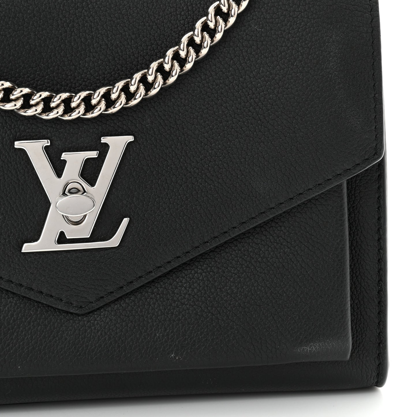 Soft Calfskin Mylockme Chain Bag BB Black