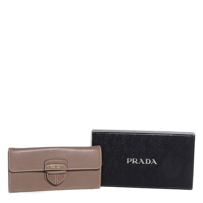 Prada City Calf Long Wallet Argilla 9 of 10