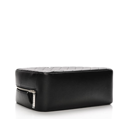 Chanel Lambskin Quilted Large Curvy Pouch Cosmetic Case Black 4 of 7