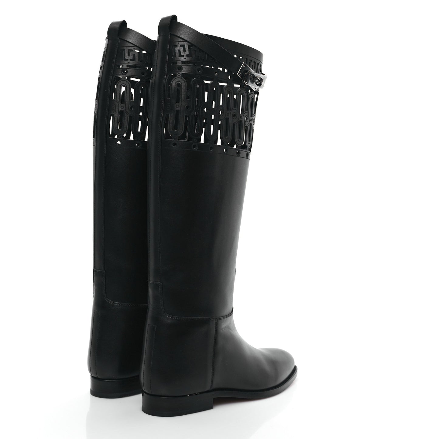 Calfskin Womens Faubourg Kelly Jumping Boots 37 Black