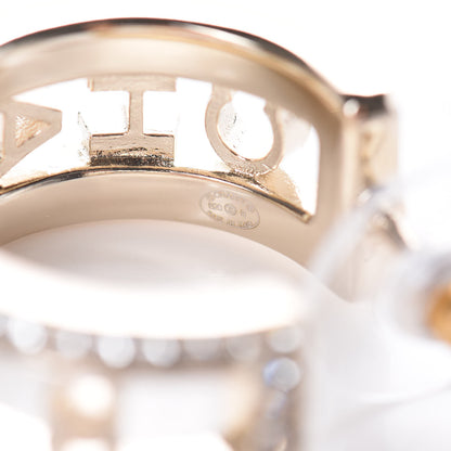 Chanel Metal Crystal Bow-tiful CC Hoop Earrings Gold 5 of 6