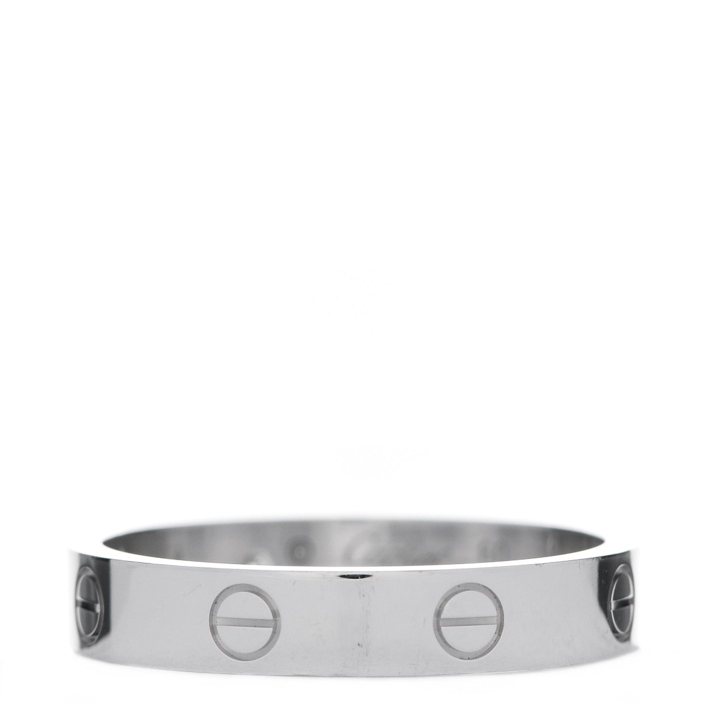 18K White Gold Diamond 4mm LOVE Wedding Band Ring 60 9.25