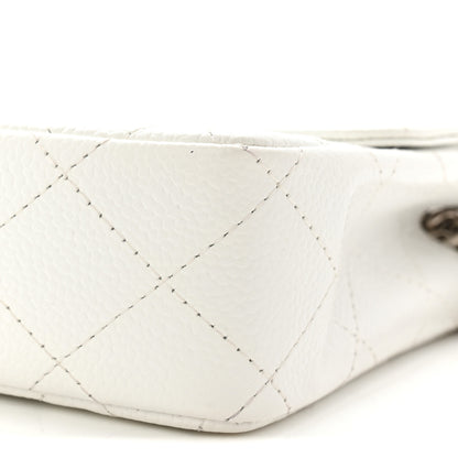 Chanel Caviar Quilted East West Flap Bijoux Chain White 9 of 11