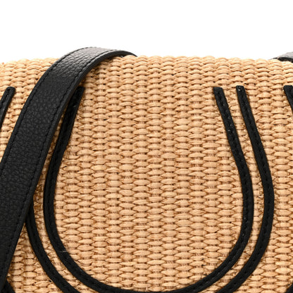 Chloe Raffia Calfskin Marcie Small Marcie Round Crossbody Bag Hot Sand 8 of 12