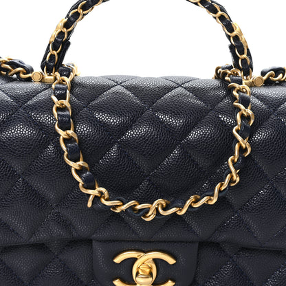 Chanel Caviar Quilted Small Handy CC Flap Navy 8 of 11