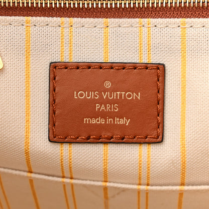 Louis Vuitton Raffia Calfskin Monogram Giant Onthego GM Tan 6 of 11