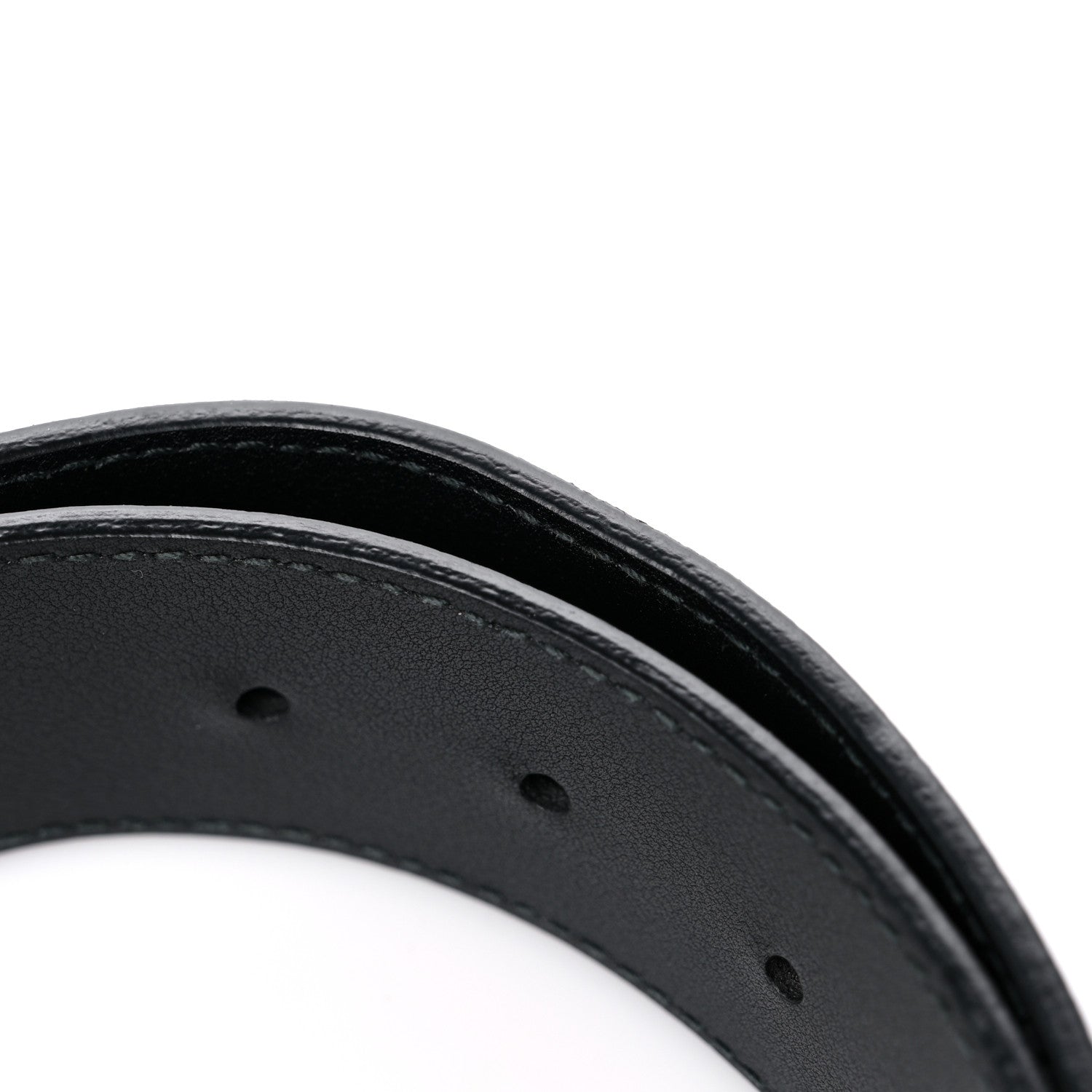 Gucci Textured Dollar Calfskin Nickel Double G 40mm Belt 90 36 Black 5 of 6