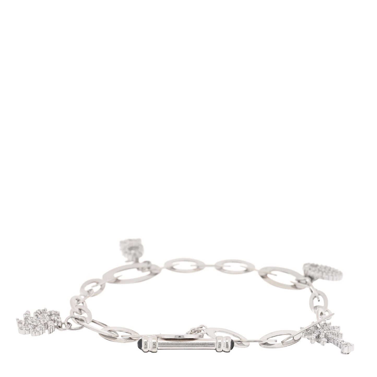 18K White Gold Diamond Tiny Treasures Charm Bracelet