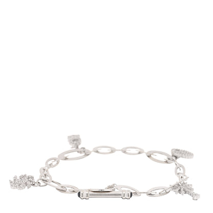 Roberto Coin 18K White Gold Diamond Tiny Treasures Charm Bracelet 2 of 3