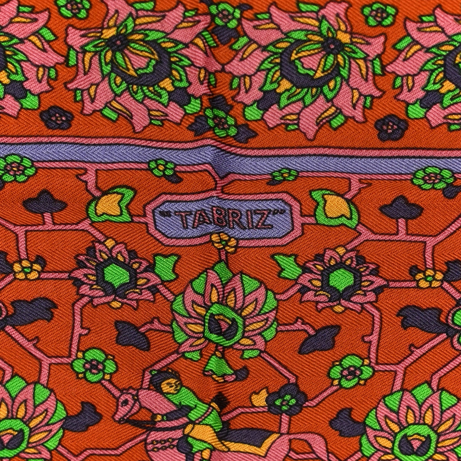 Hermes Cashmere Silk Tabriz Shawl 140 4 of 9