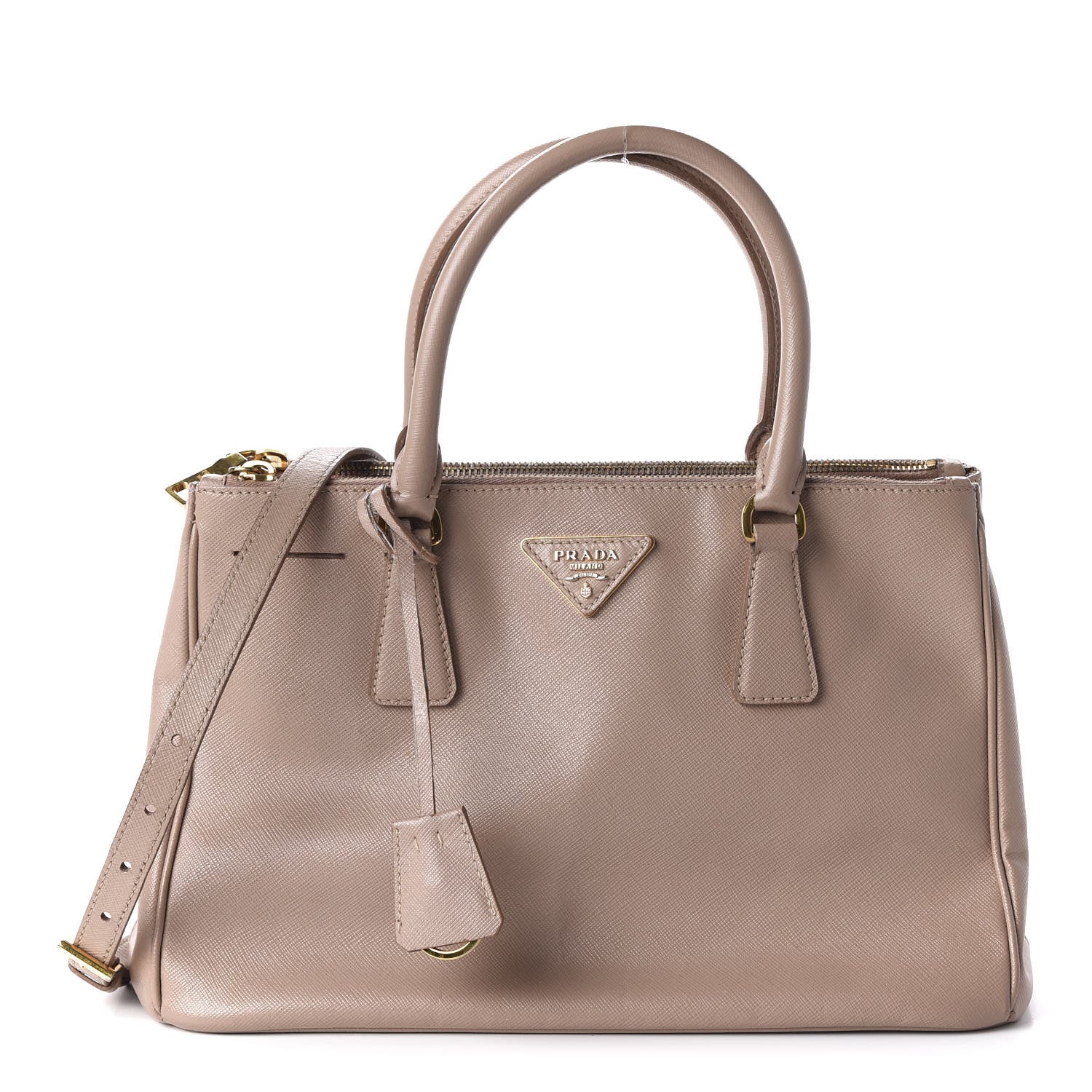 Prada Saffiano Small Galleria Double Zip Tote Cammeo 1 of 11