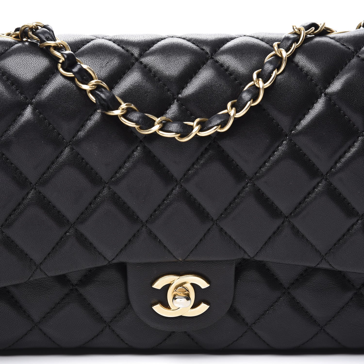 Chanel Lambskin Quilted Large Now and Forever Flap Black 9 of 10