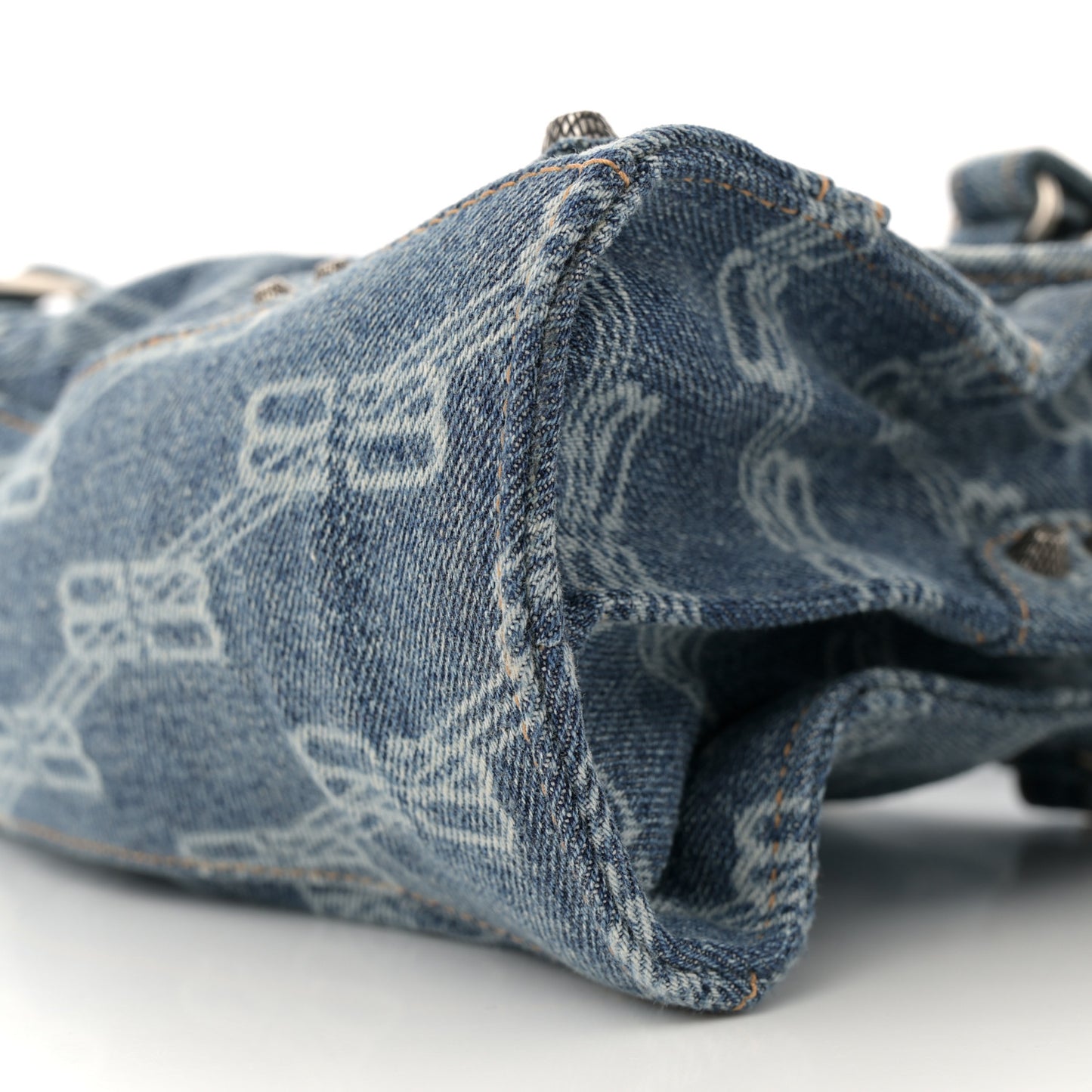 Denim BB Monogram Neo Cagole Handbag XS Blue