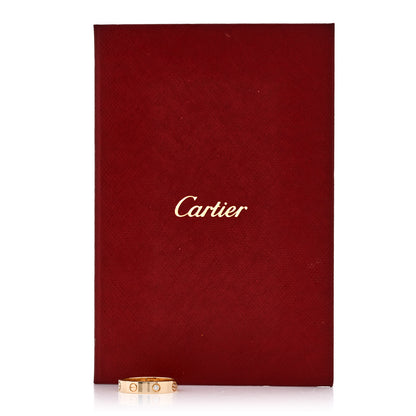 Cartier 18K Yellow Gold Diamond 4mm LOVE Wedding Band Ring 54 6.75 5 of 5