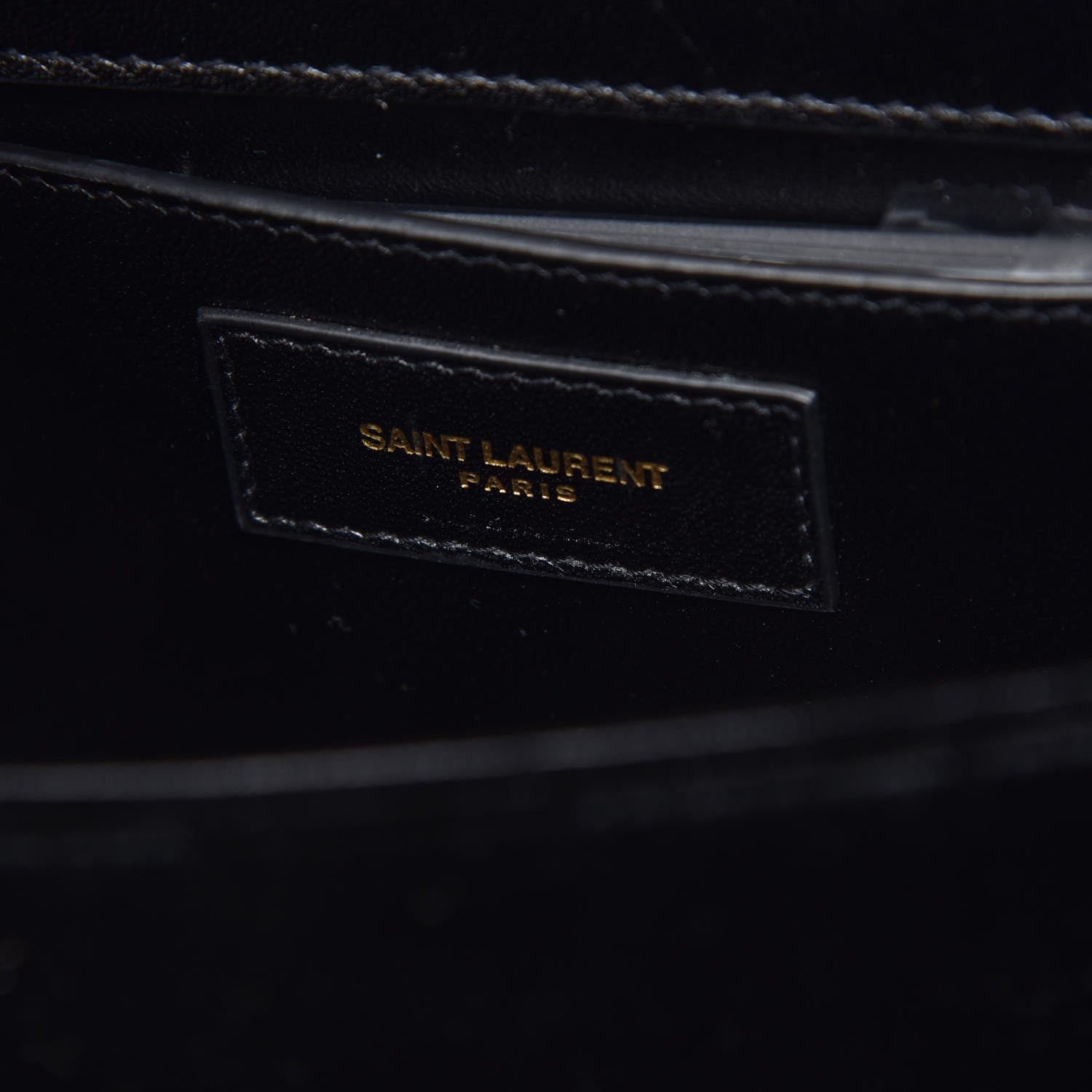 Saint Laurent Velvet Embroidered Small Monogram Kate Satchel Black 6 of 8