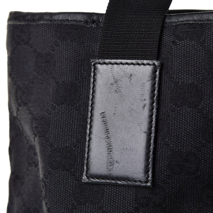 Gucci Nylon Calfskin Monogram Tall Tote Black 6 of 9