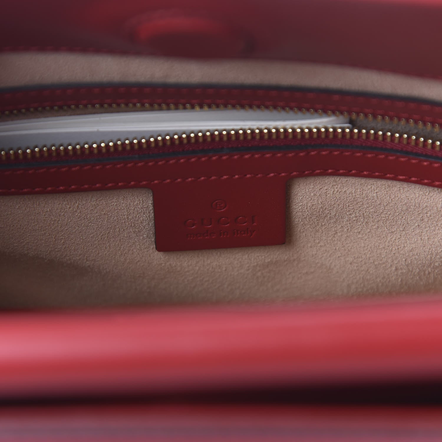 Gucci Nappa Bamboo Web Small Nymphaea Top Handle Bag Hibiscus Red 8 of 10