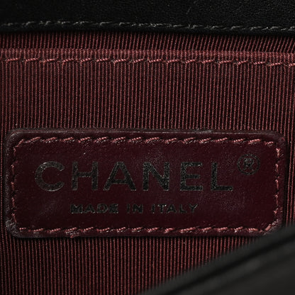 Chanel Calfskin Tweed Chain Small Boy Flap Black 6 of 10