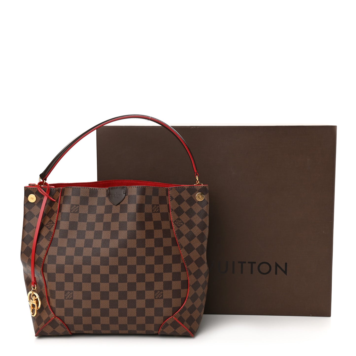 Damier Ebene Caissa Hobo Cherry