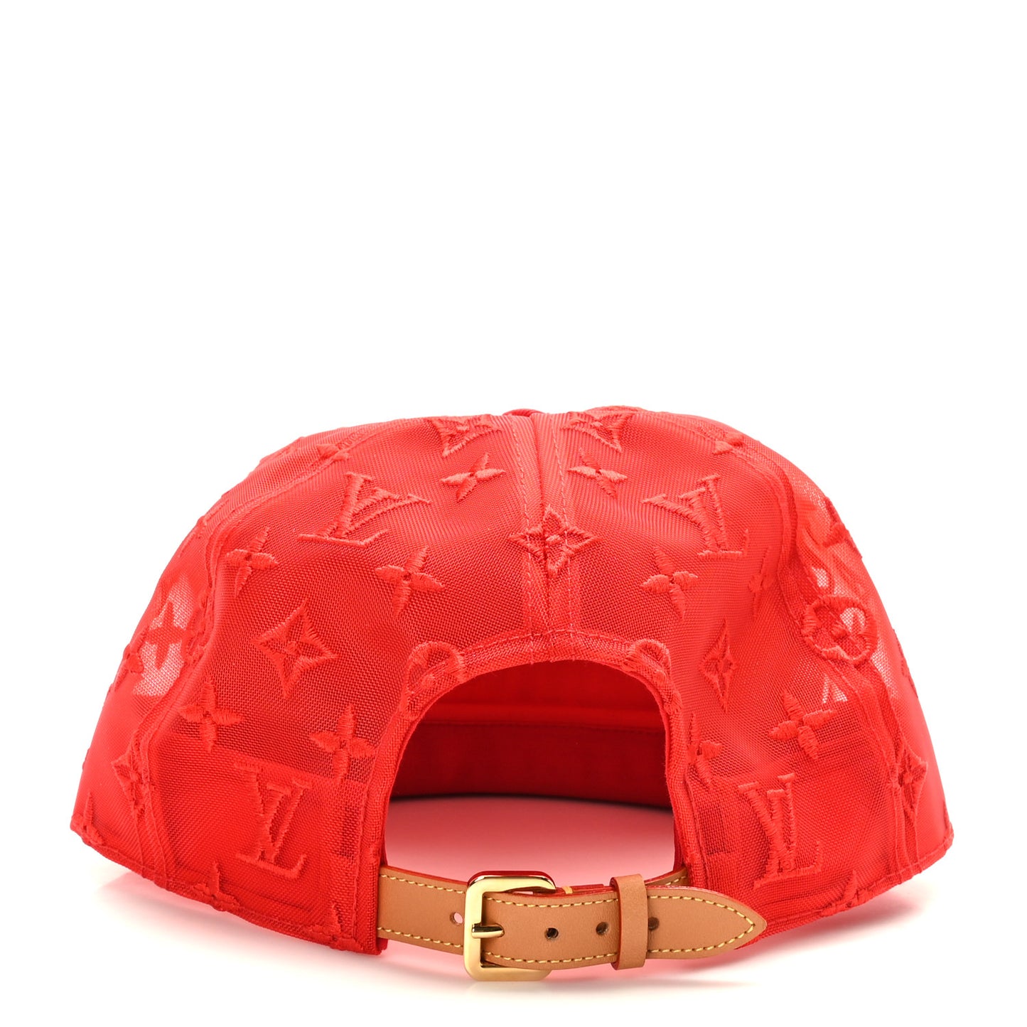 Mesh Embroidered Everyday LV Cap 60 Red