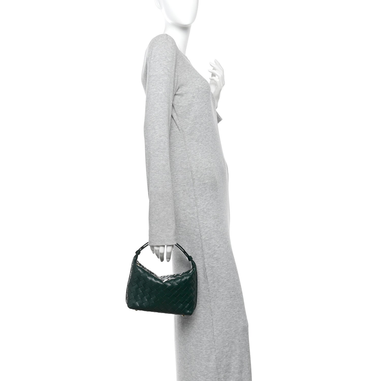 Bottega Veneta Calfskin Intrecciato Mini Wallace Emerald Green 2 of 10
