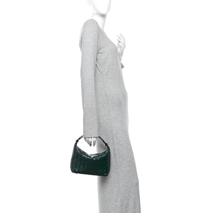 Bottega Veneta Calfskin Intrecciato Mini Wallace Emerald Green 2 of 10