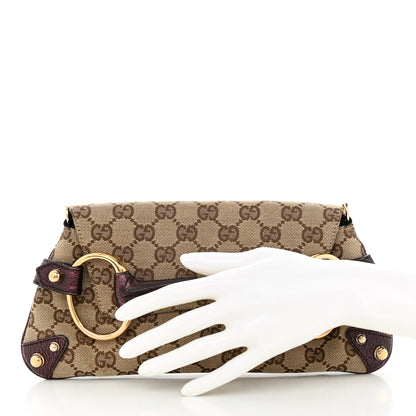 Gucci Monogram Small Horsebit Chain Clutch Purple 2 of 14