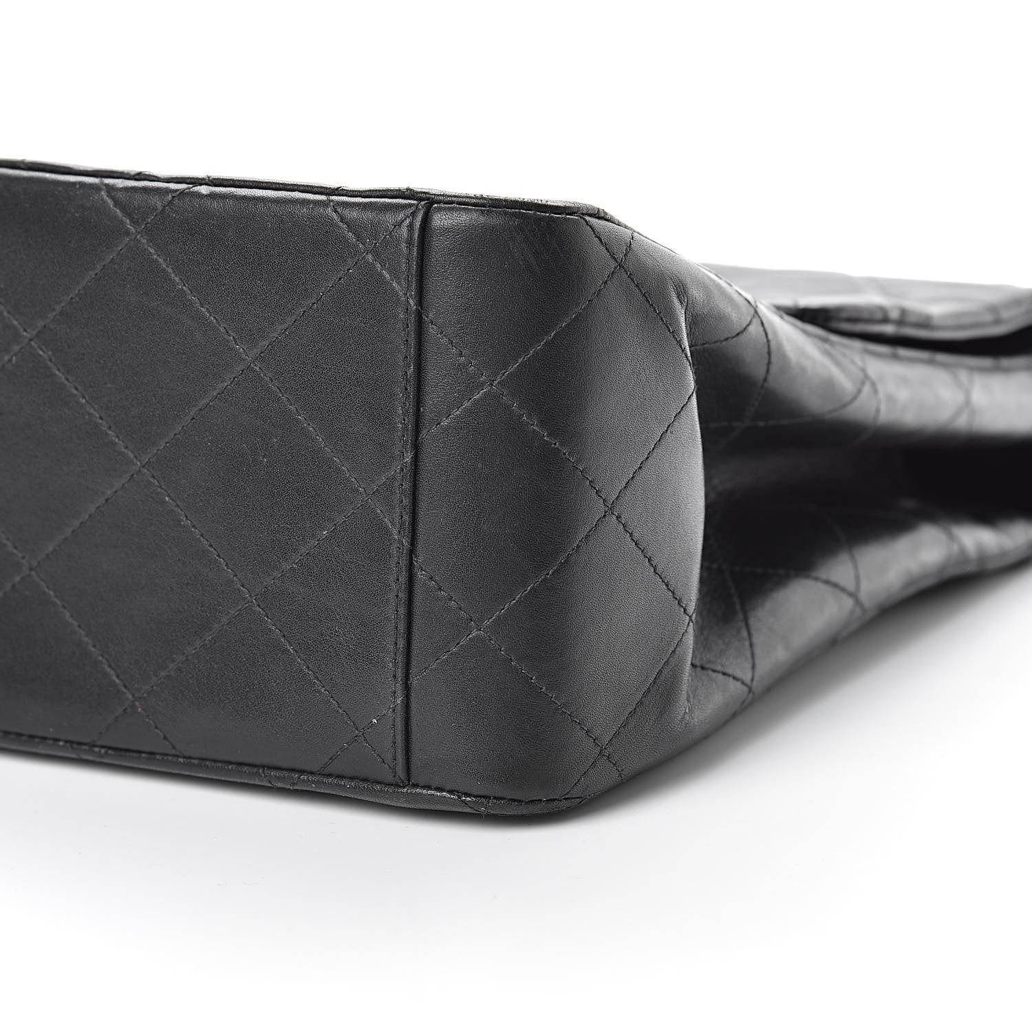 Chanel Lambskin Quilted XL Jumbo Single Flap Black 11 of 14