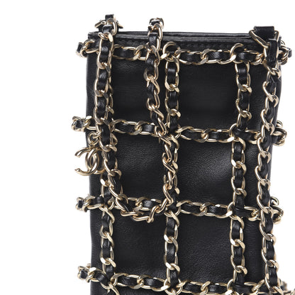 Chanel Lambskin Tech Me Out Clutch With Chain Black 10 of 11
