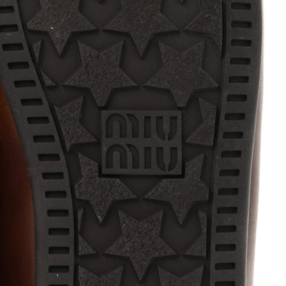 Miu Miu Vitello Deco Boat Loafers 39 Bruciato 7 of 10
