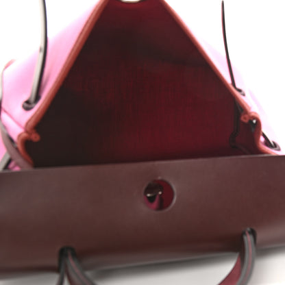 Hermes Toile Officier Vache Hunter Verso Herbag Zip Retourne PM 31 Bubblegum Rubis Rouge Sellier 6 of 11