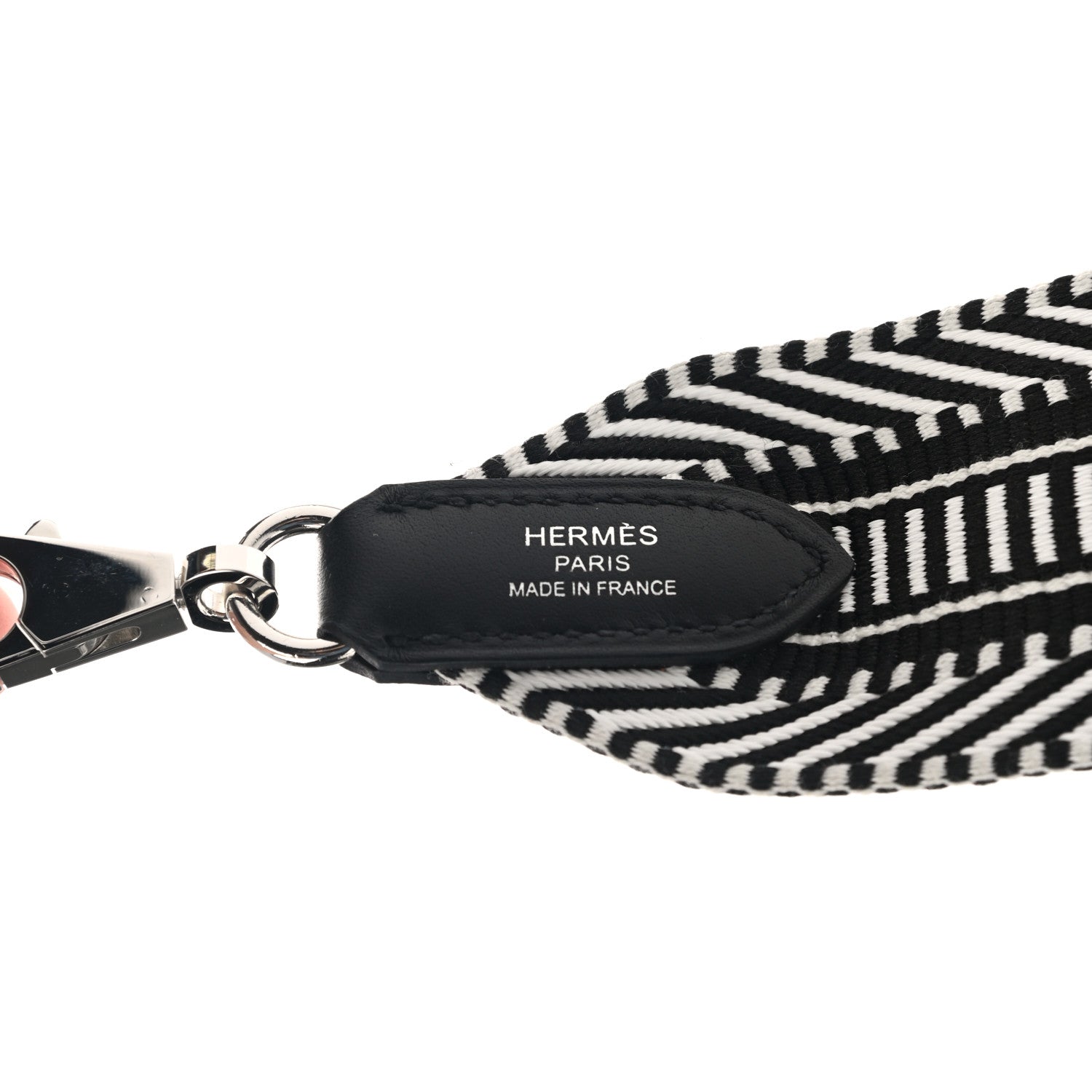 Hermes Toile Swift 50mm Sangle Cavale Shoulder Strap Black Ecru 3 of 5