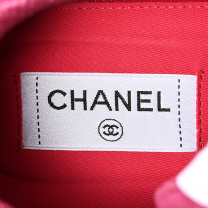 Chanel Suede Calfskin Logo Sneakers 39 Dark Pink 8 of 13