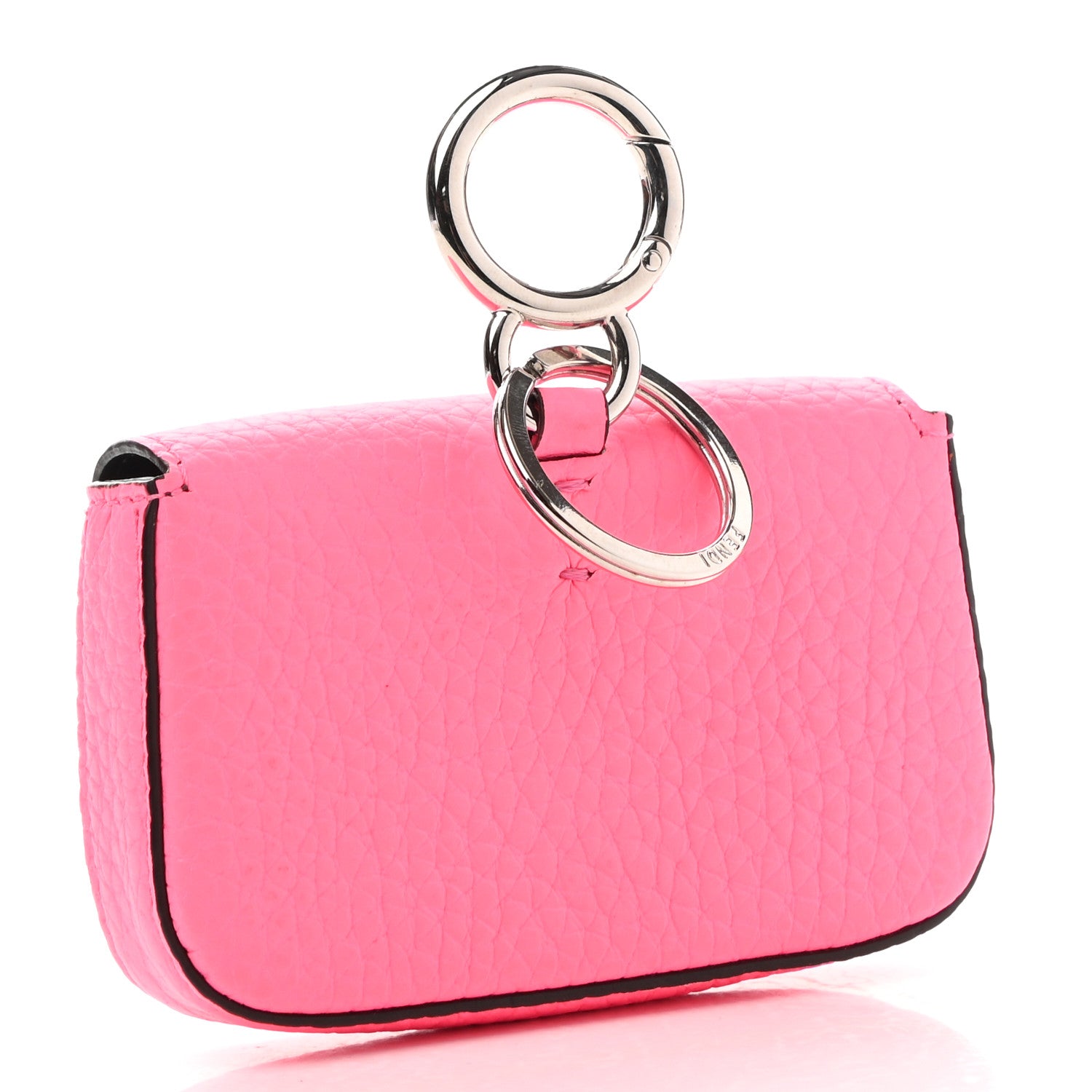Fendi Cuoio Romano Micro Baguette Charm Rosa Fluo 3 of 7