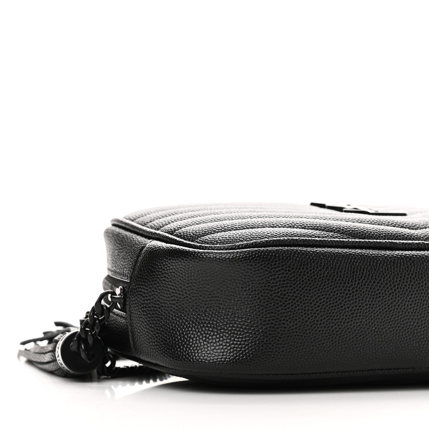 Saint Laurent Grain De Poudre Matelasse Monochrome Monogram Mini Lou Camera Bag Black 9 of 11
