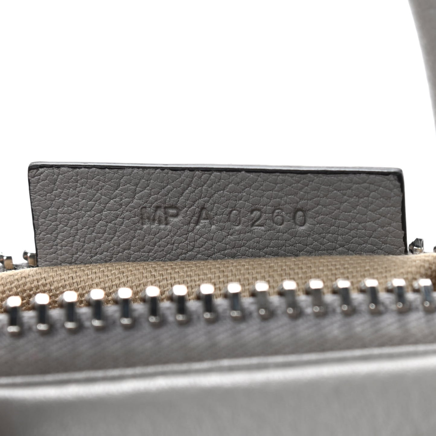 Sugar Goatskin Mini Antigona Pearl Grey