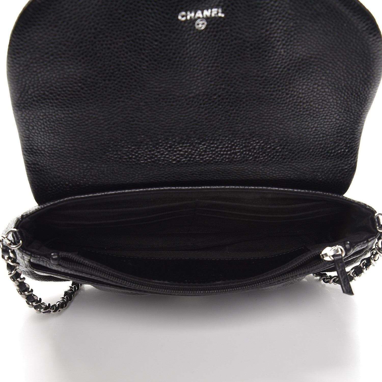 Chanel Caviar Half Moon Wallet On Chain WOC Black 5 of 8