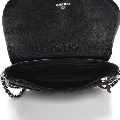 Chanel Caviar Half Moon Wallet On Chain WOC Black 5 of 8